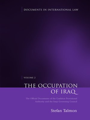 cover image of The Occupation of Iraq, Volume 2